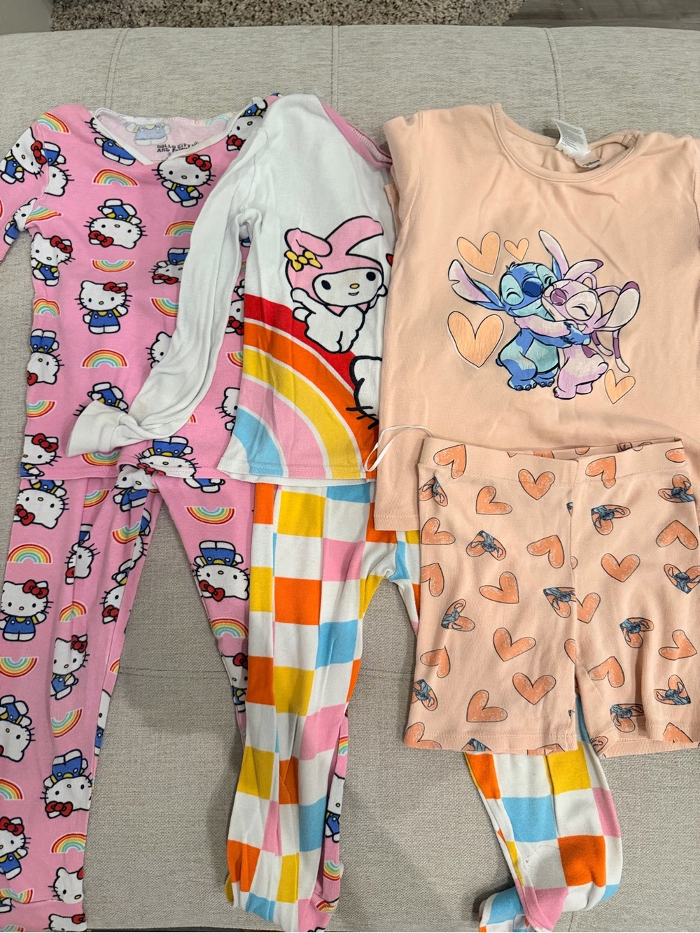 Bundle of 3 girls pajamas size 4-5